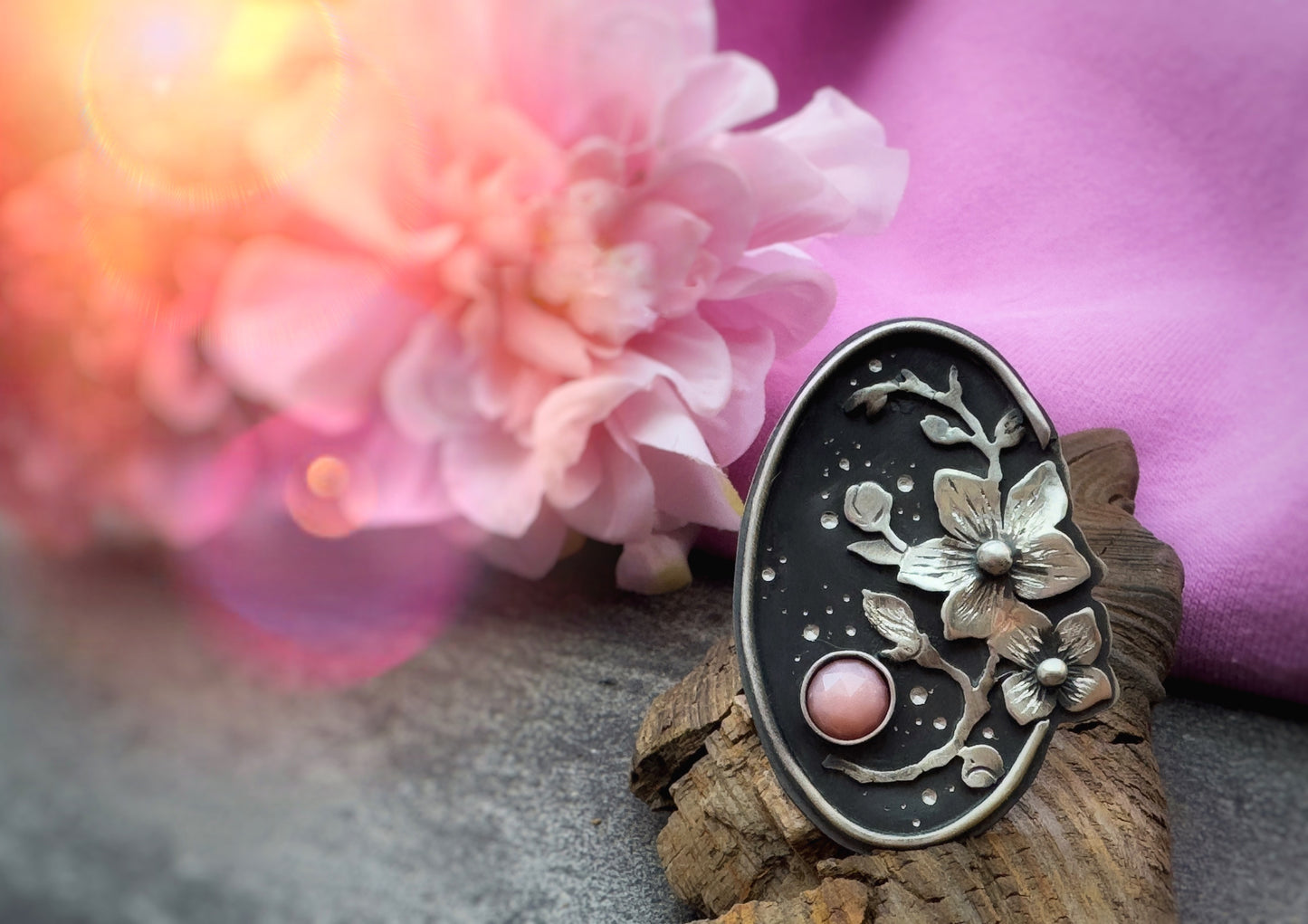 The Sakura Ring - Pink Opal