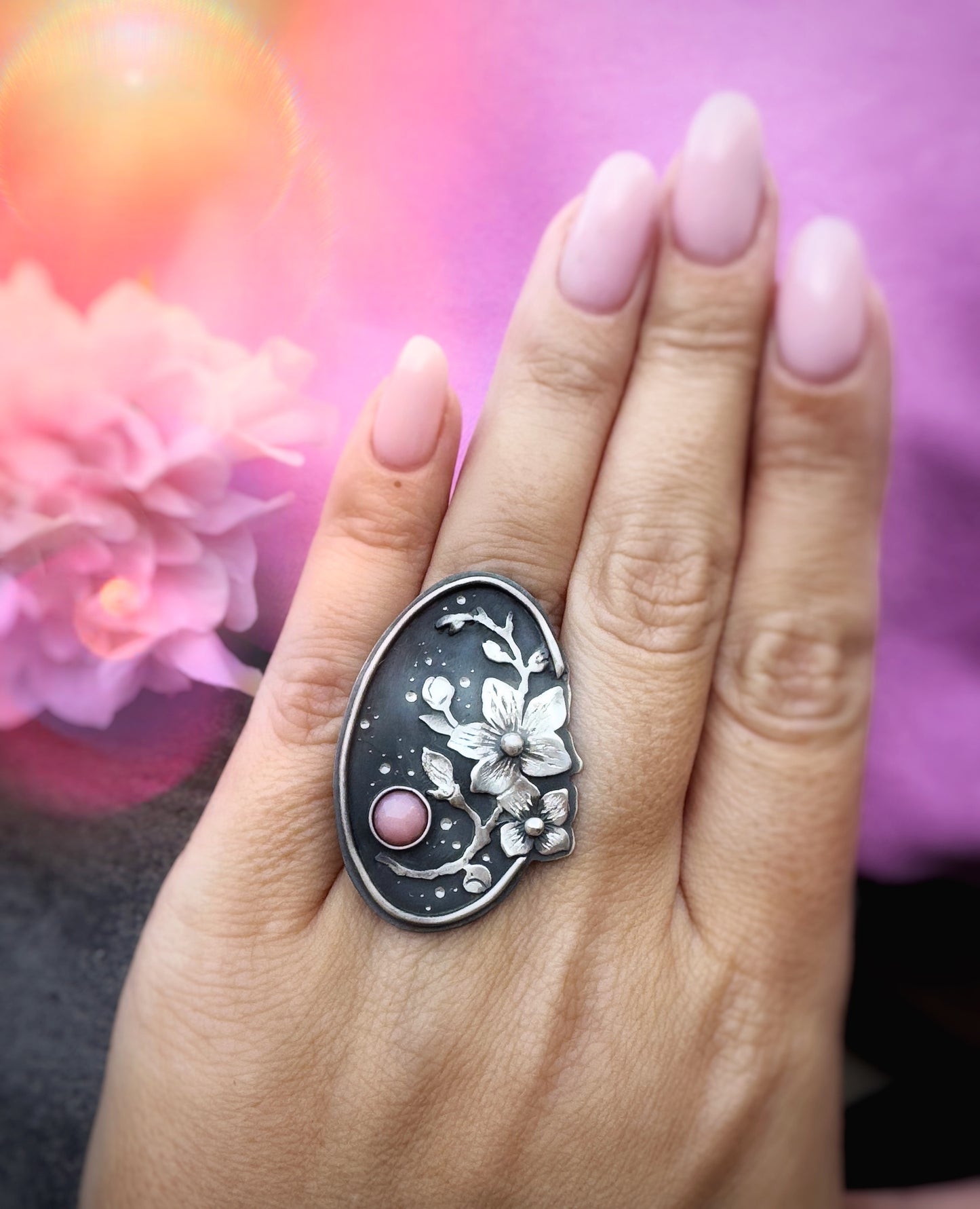The Sakura Ring - Pink Opal