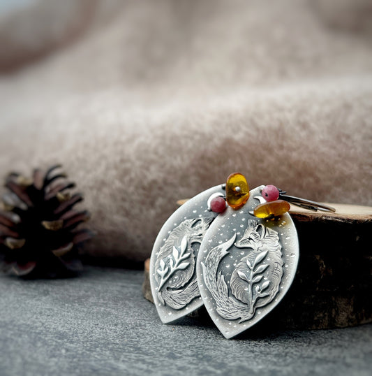 Fox & Amber Earrings