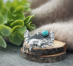 RESERVED Sleeping Bear Necklace - Turquoise