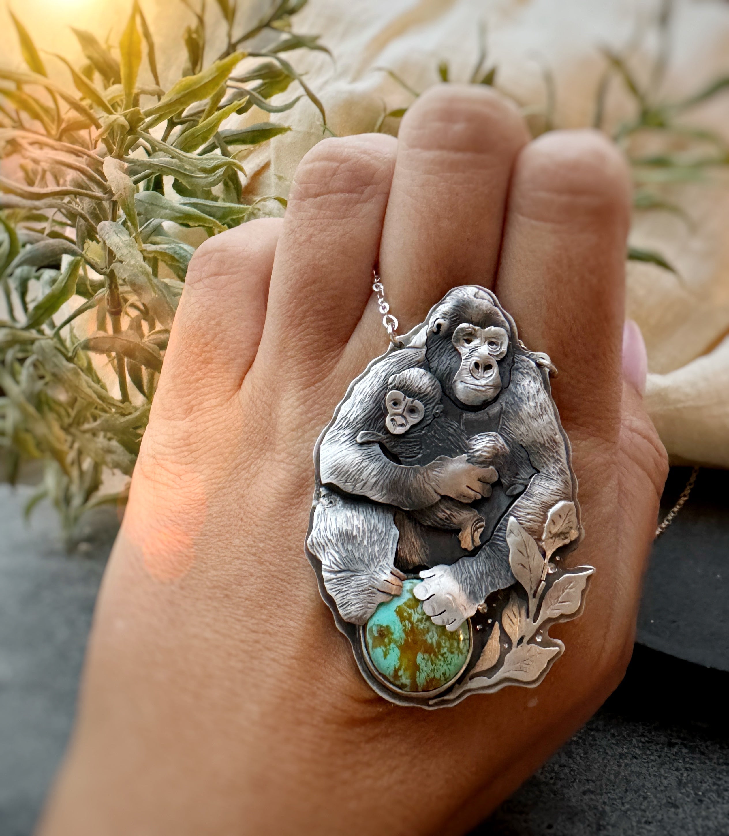 The Gorilla’s Love - King’s Manassa Turquoise