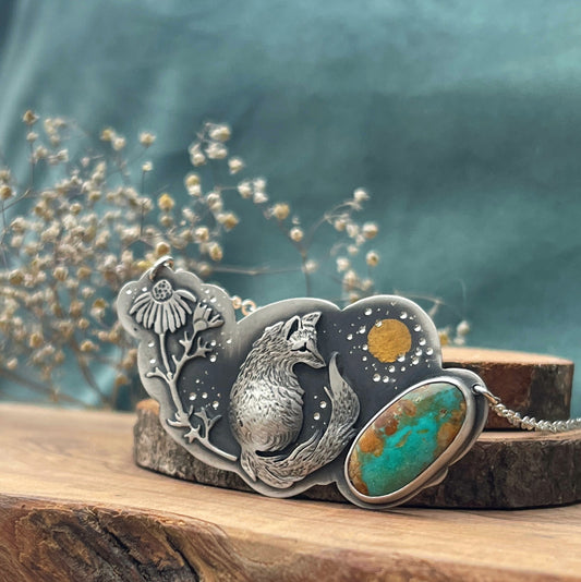 The Spring Fox Necklace - Royston Turquoise
