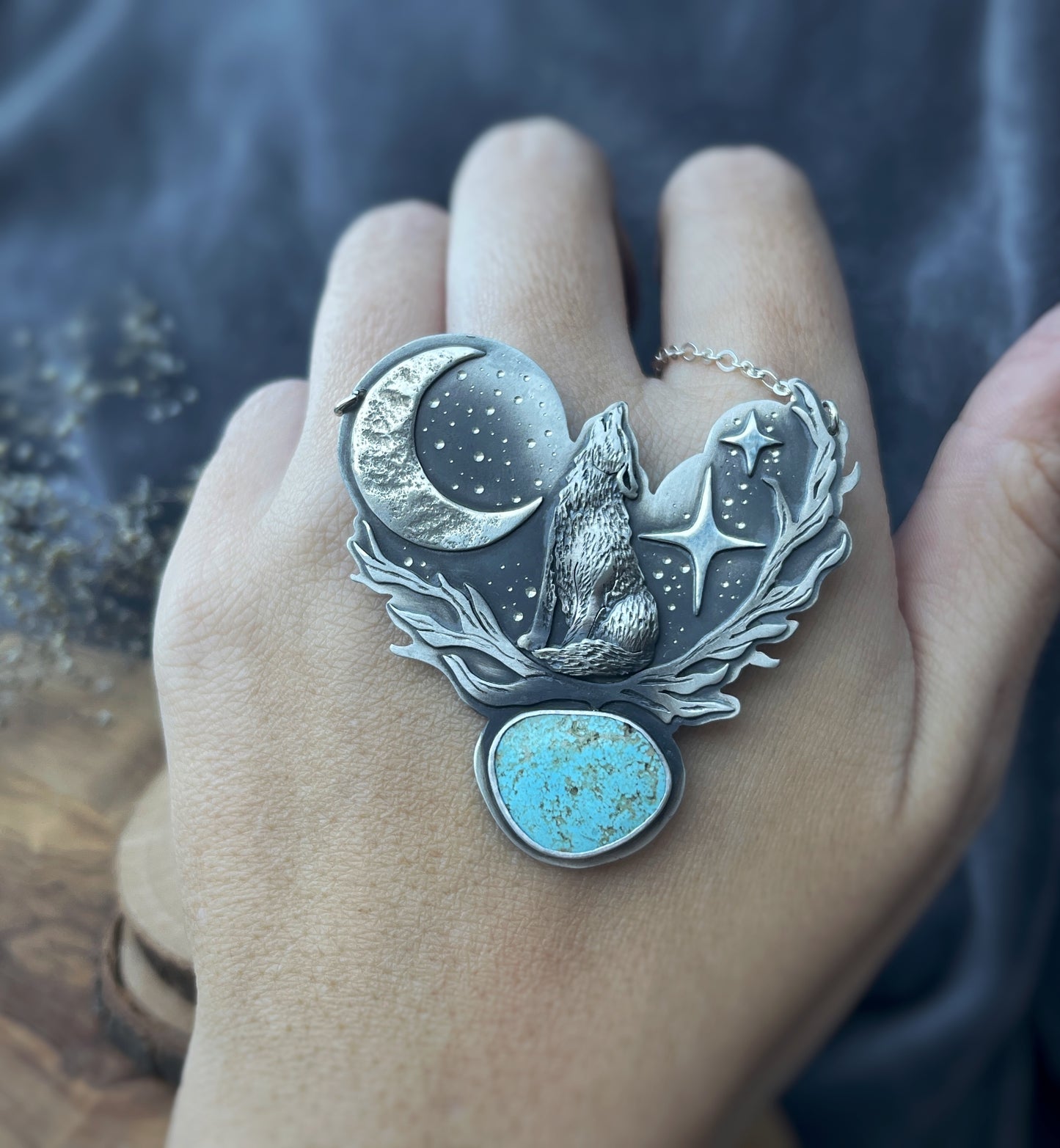 The Wolf & Moon Necklace