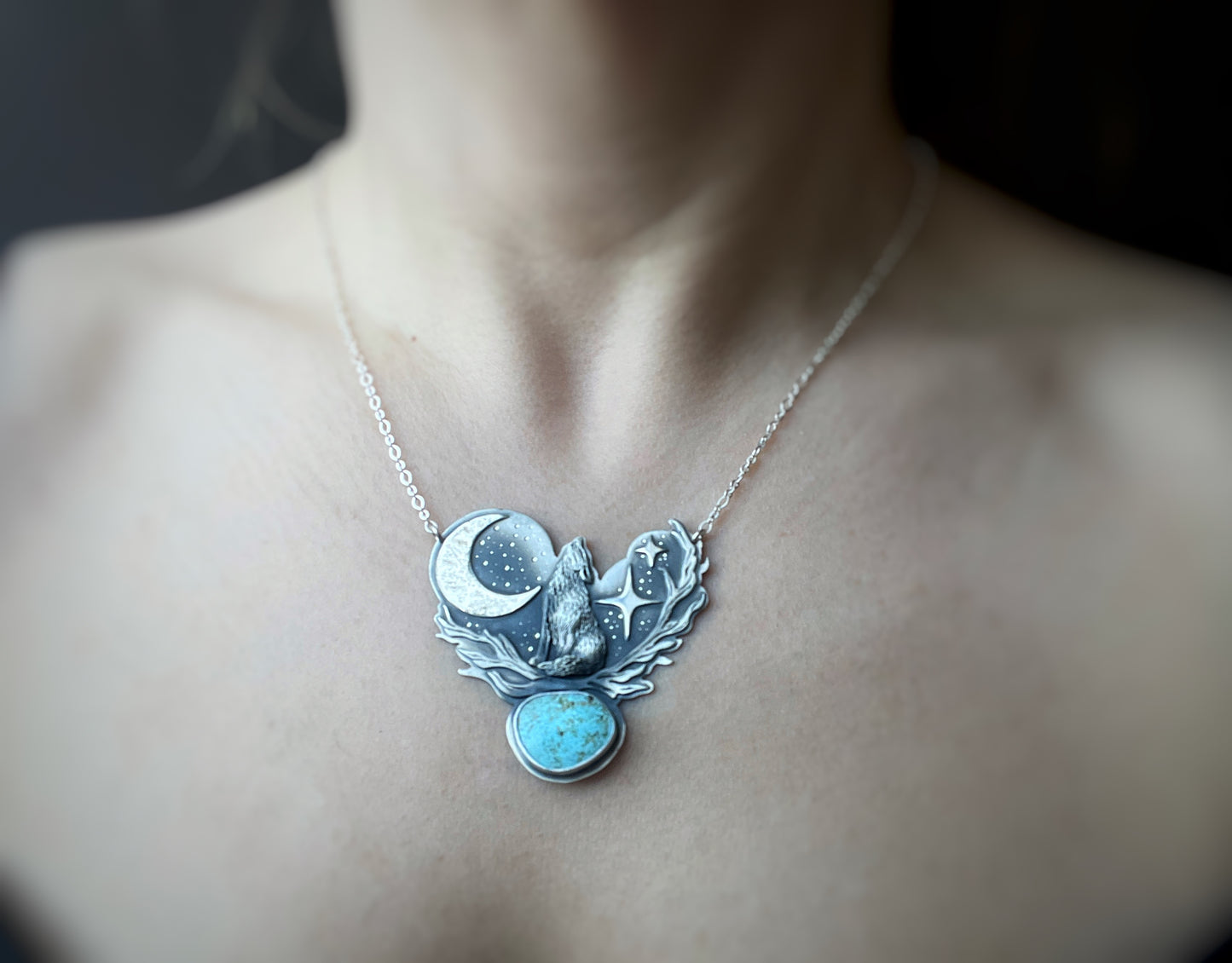 The Wolf & Moon Necklace