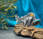 The Mama Sloth Necklace - Turquoise