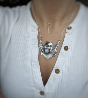The Sloth Girl in a Hammock & Chalcedony