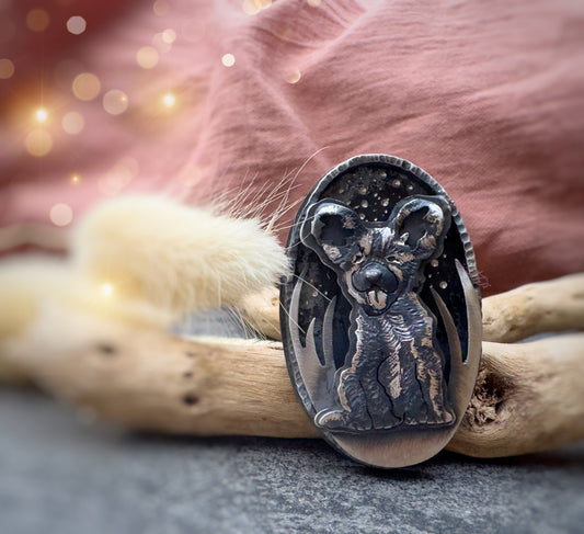 The African Wild Dog Shadowbox Ring