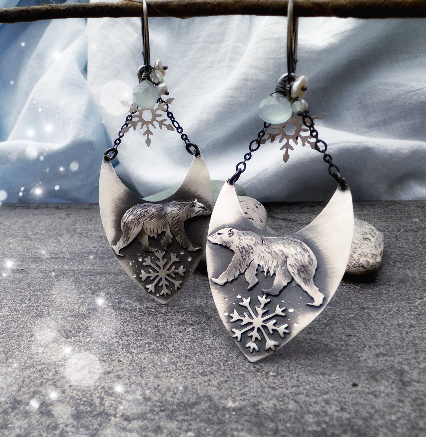 The Polar Bear Swing Earrings