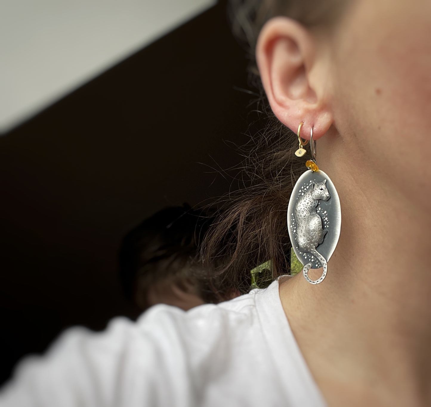 The Cheetah Earrings- Amber
