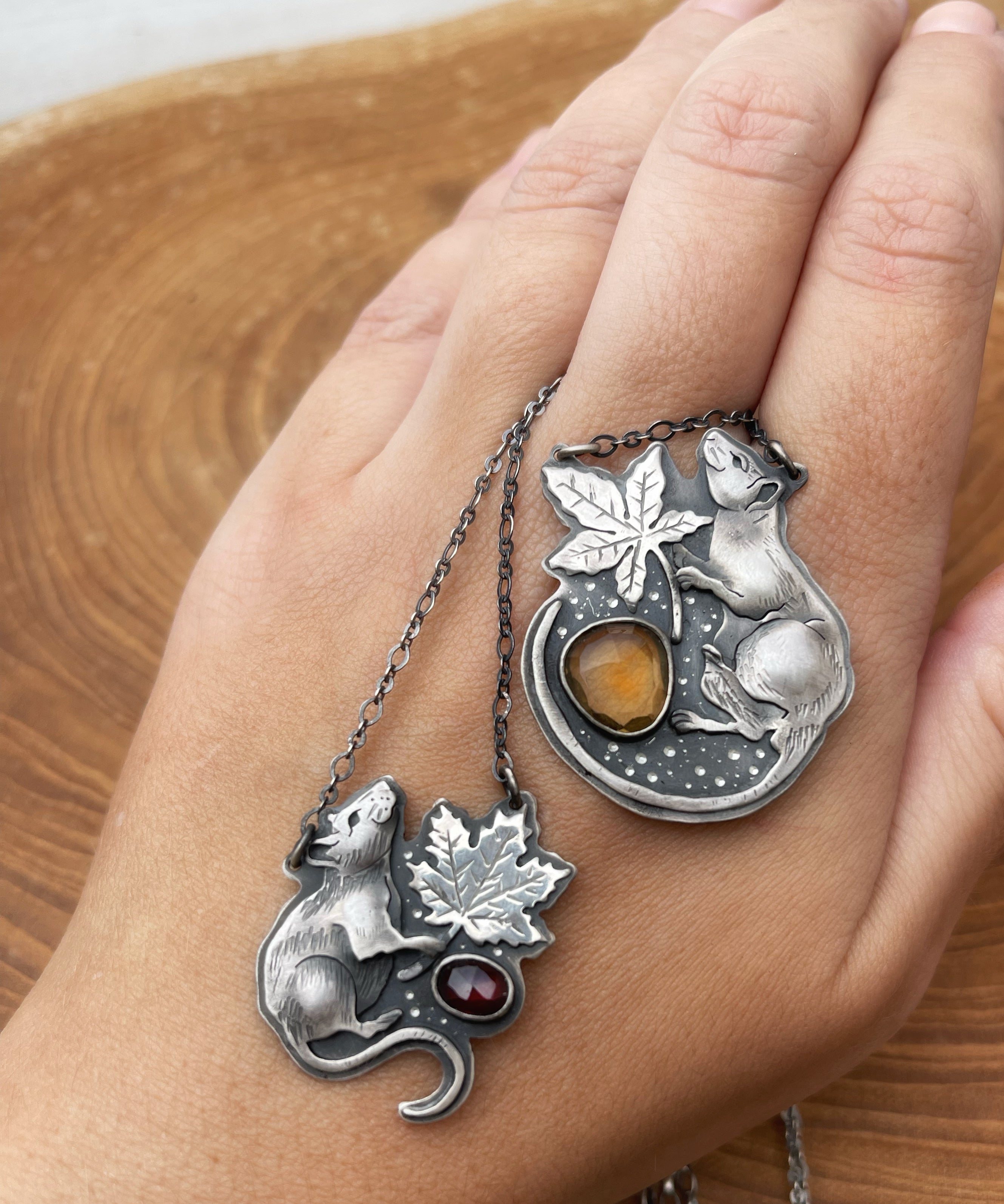 The Autumn Rat Necklace - Citrine