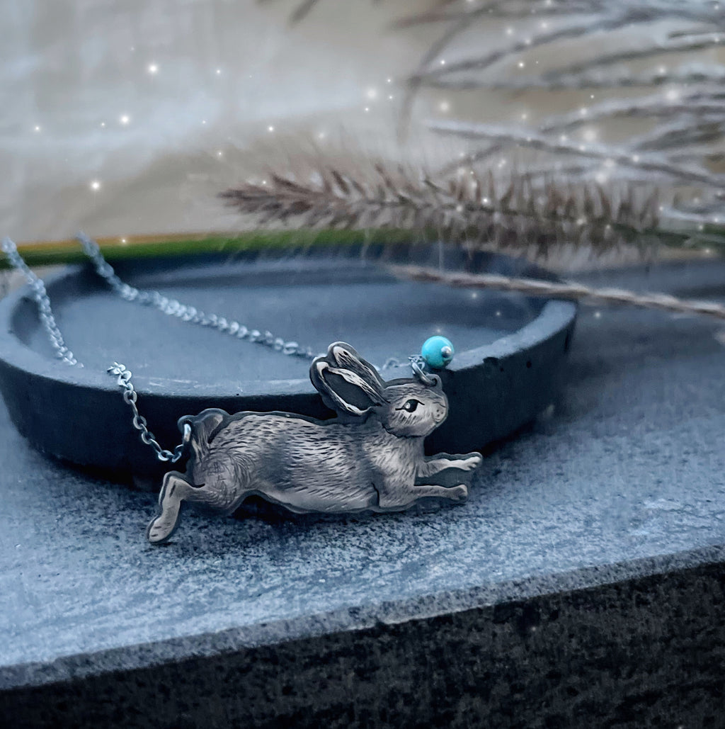 The Rabbit & Turquoise Necklace