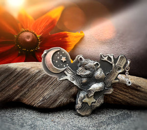 The Climbing Bear Cub Necklace