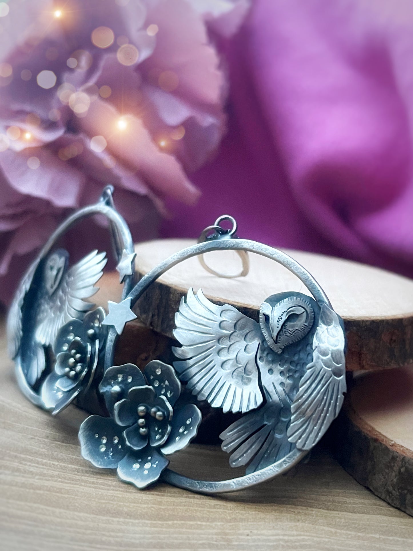 The Large Owl Hoop Earrings
