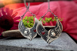 The August Arc Earrings - Red Garnet