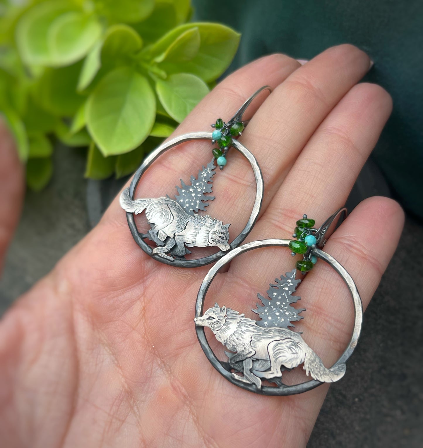 The Night Runner- Wolf Earrings