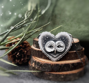 Owl on sale heart necklace