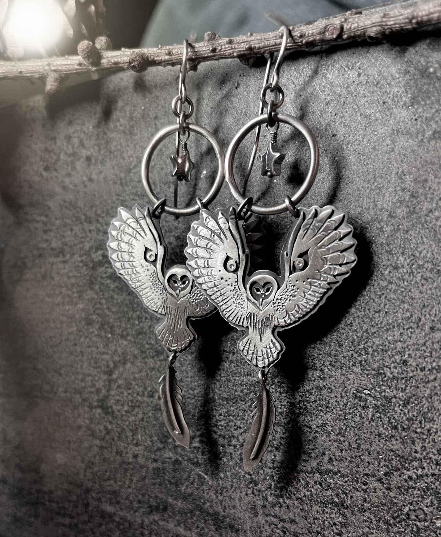 The Barn Owl's Dream-Mobile Earrings
