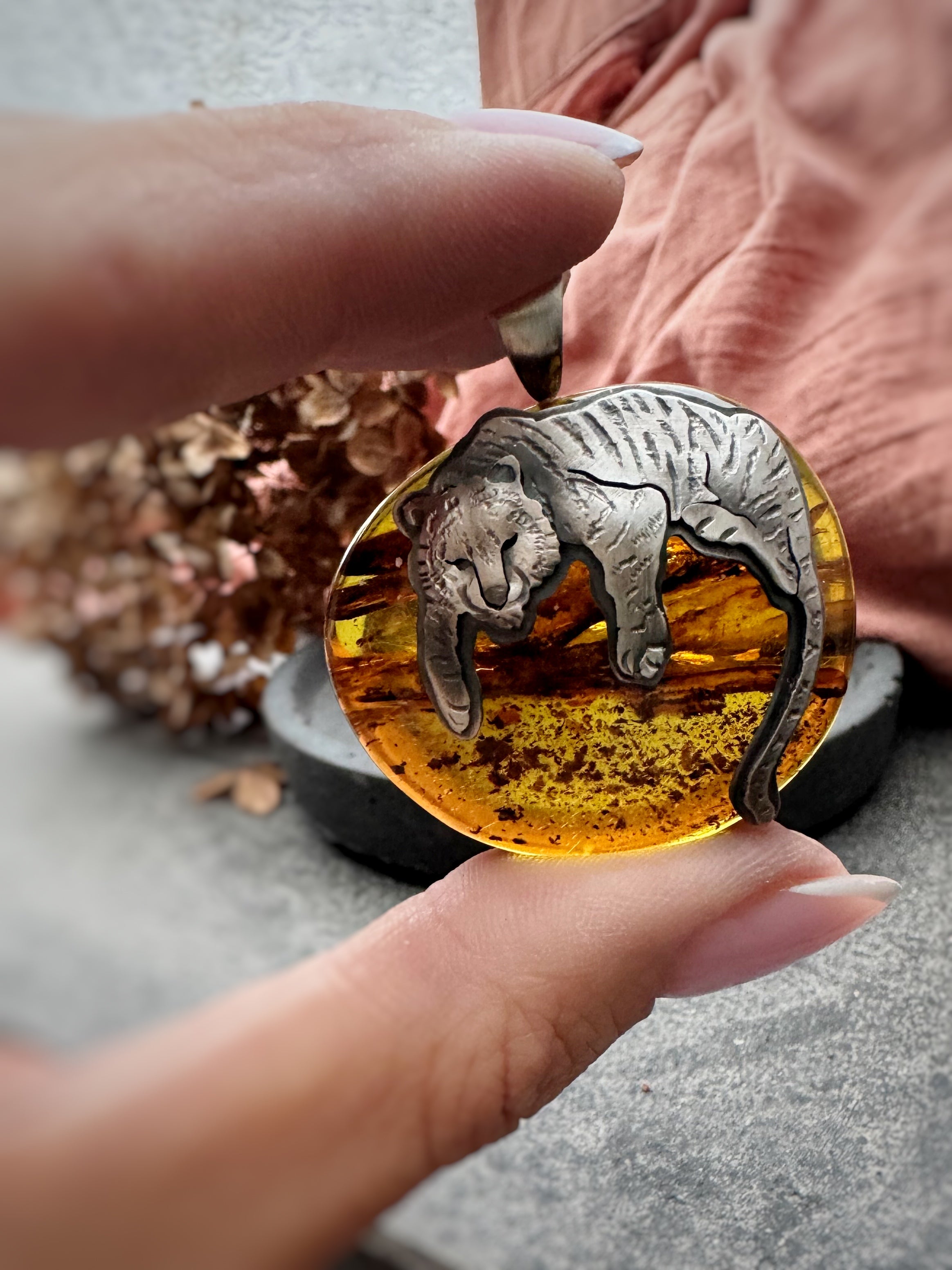The Tiger & Unique Baltic Amber