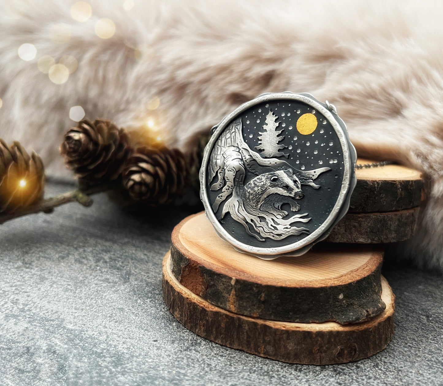 The Badger & Moon Necklace