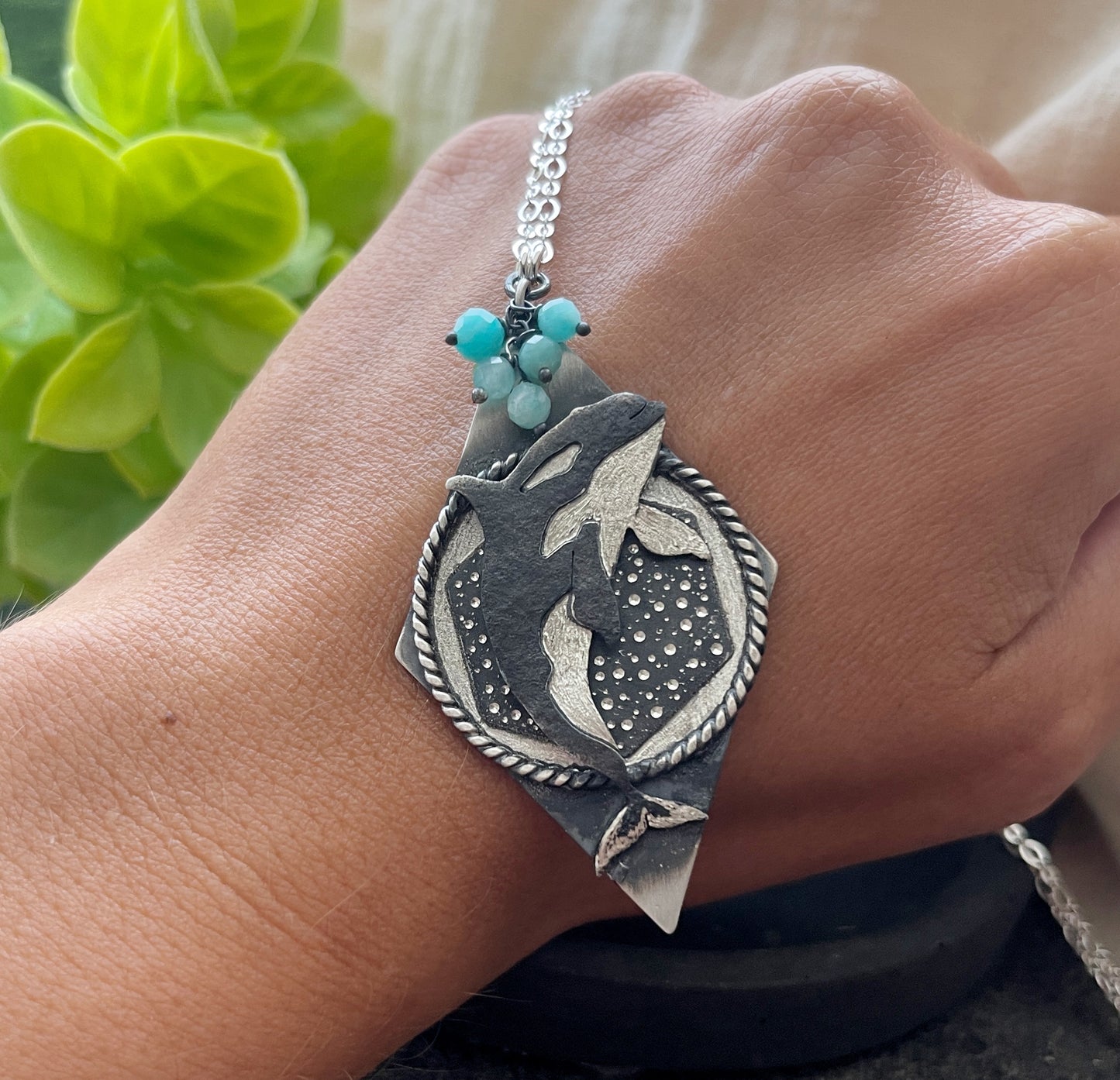 The Orca Necklace - Amazonite