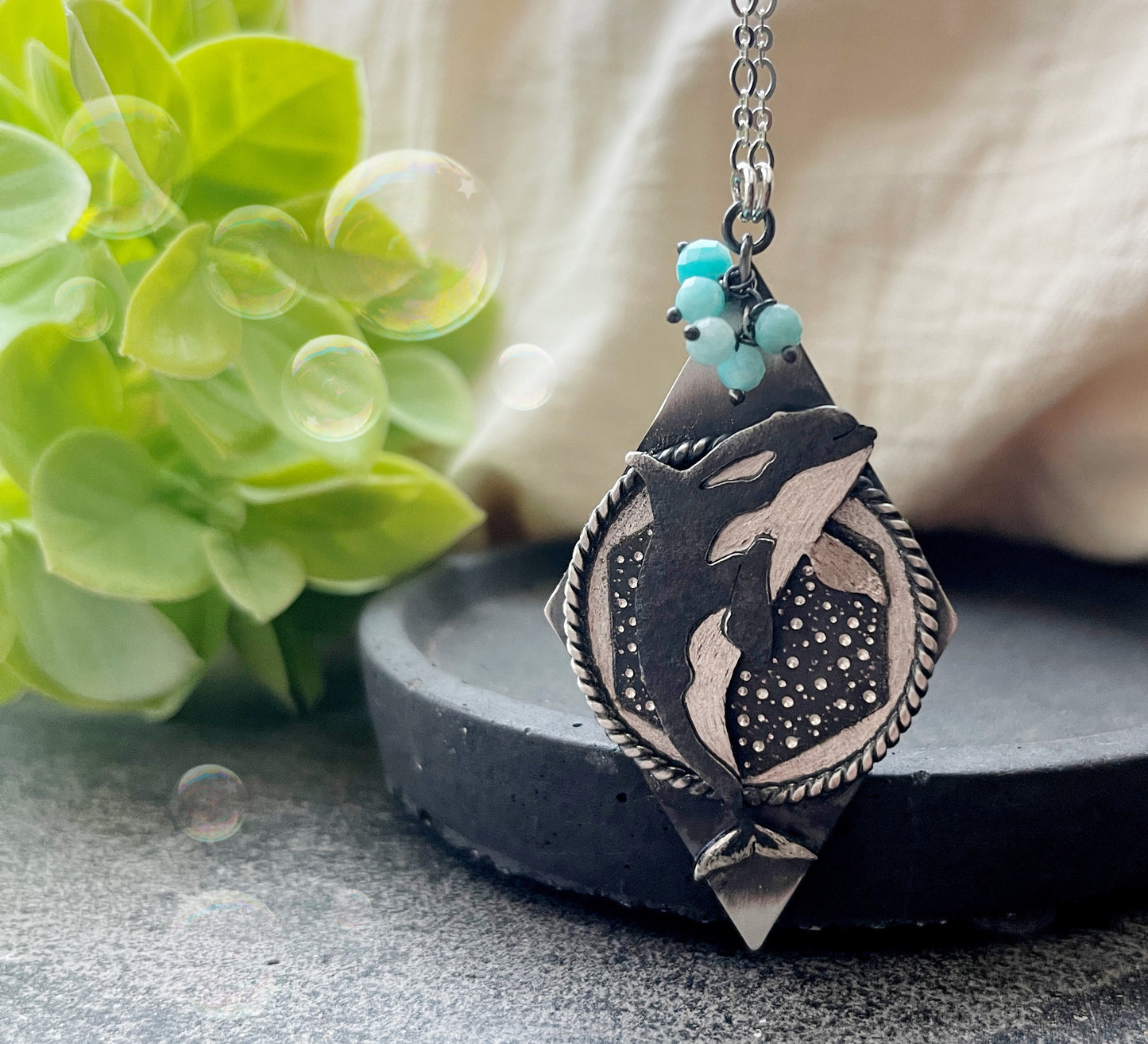 The Orca Necklace - Amazonite