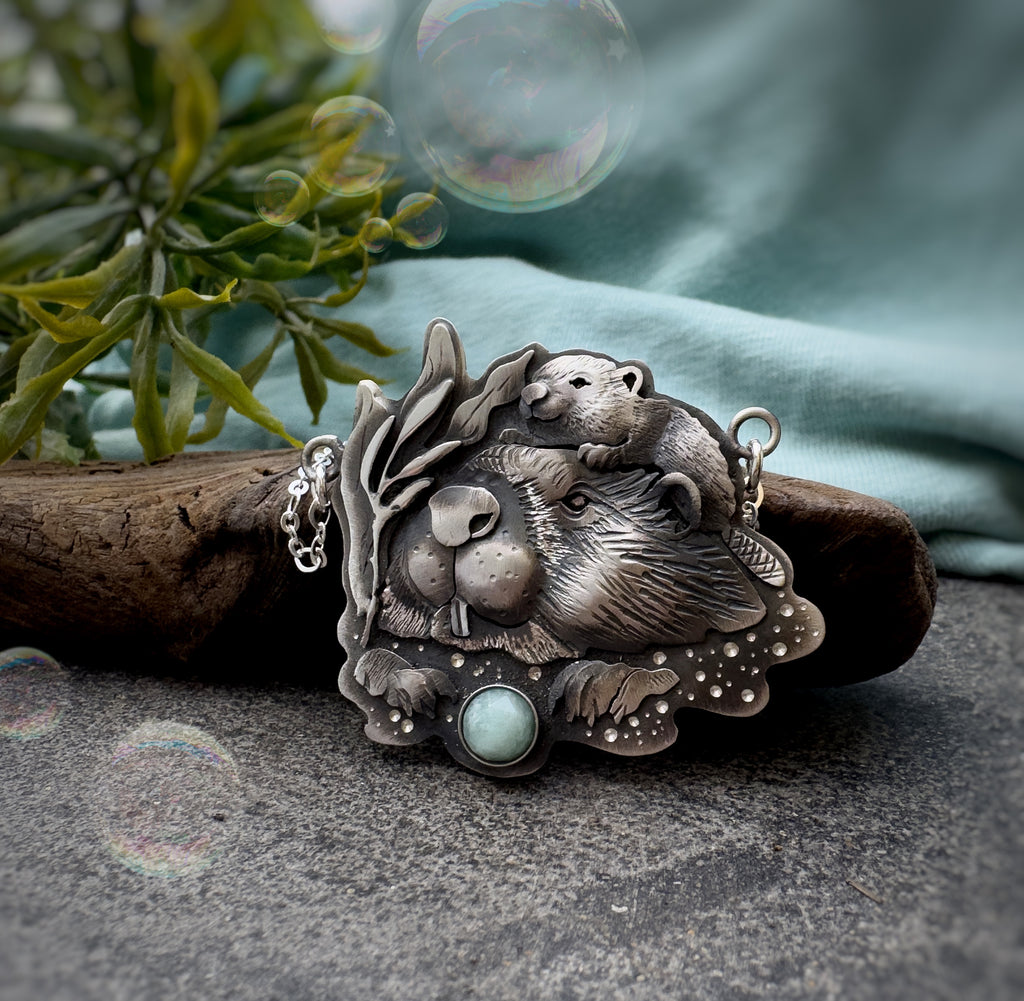 The Beaver Mama Necklace & Amazonite
