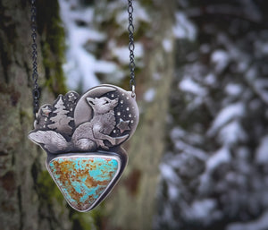 The Baby Fox & Turquoise Necklace