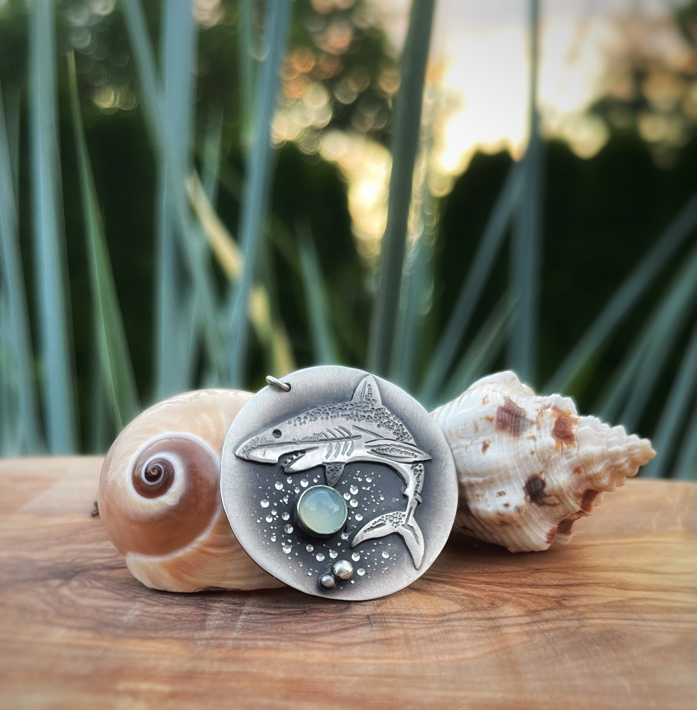 The Shark & Chalcedony Necklace