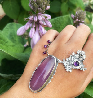The Flora Chalcedony & Amethyst Necklace