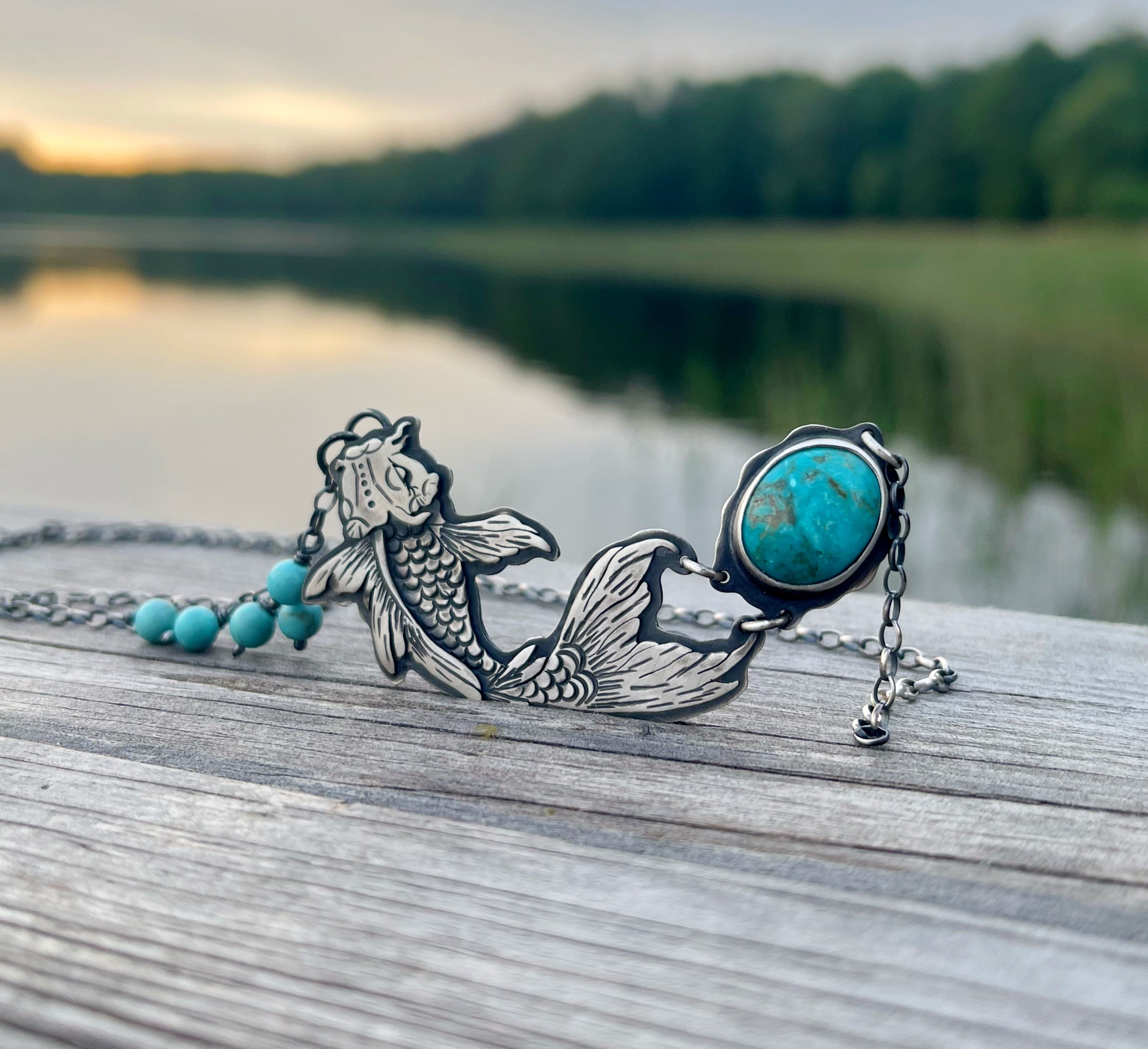 The Koi Fish & Turquoise Necklace