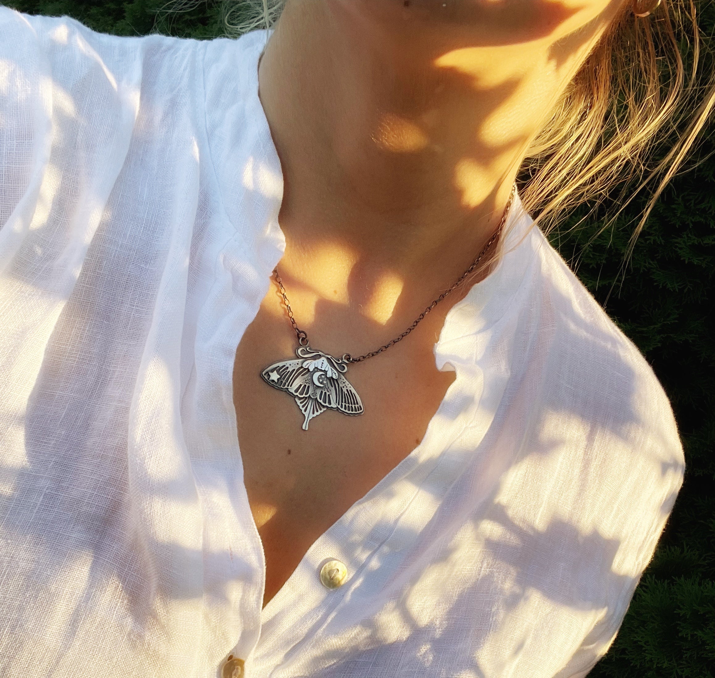 The Metamorphosis Necklace - Moth Necklace