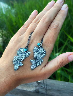 The Koi Fish & Turquoise Necklace No1