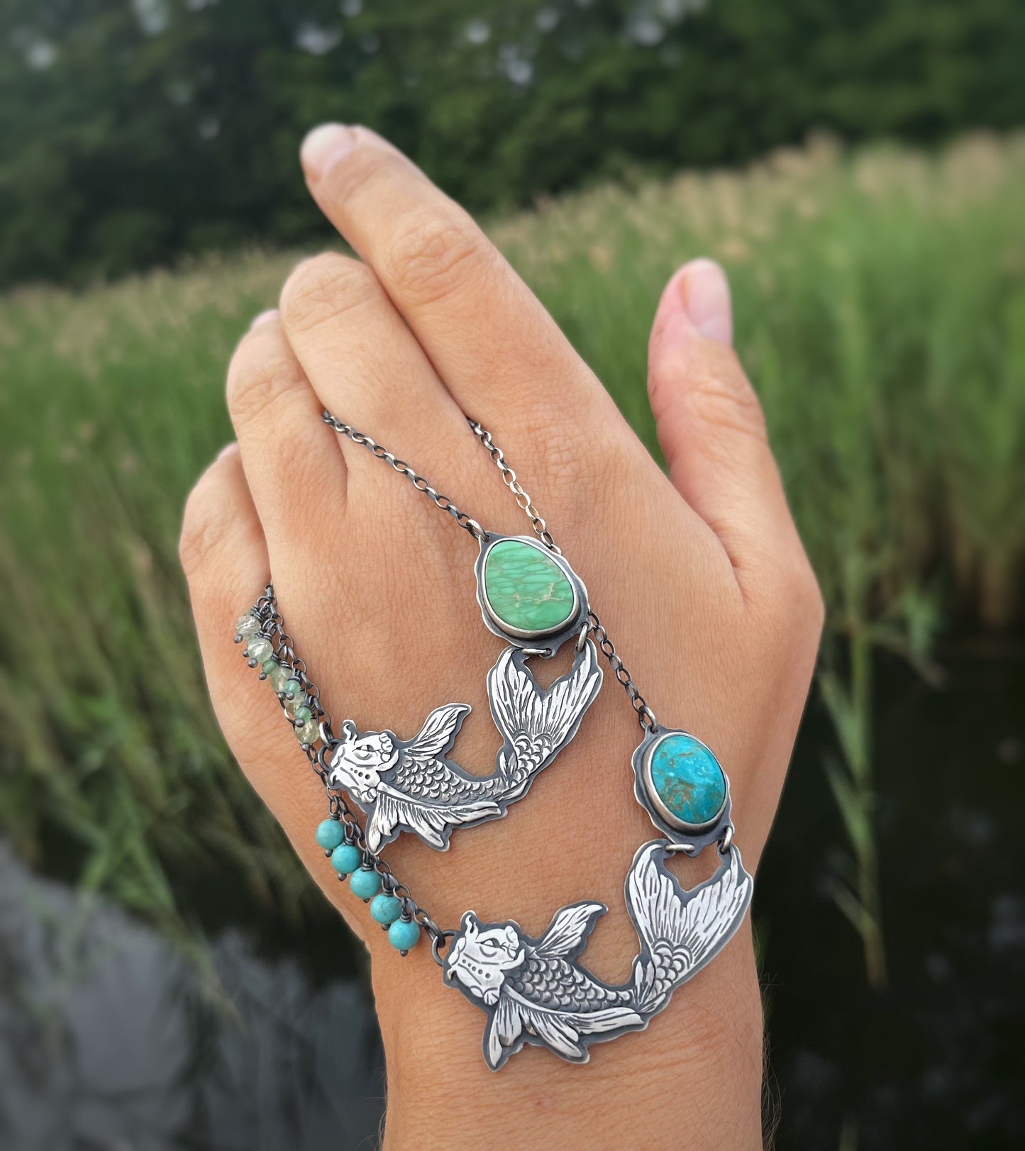 The Koi Fish & Variscite Necklace