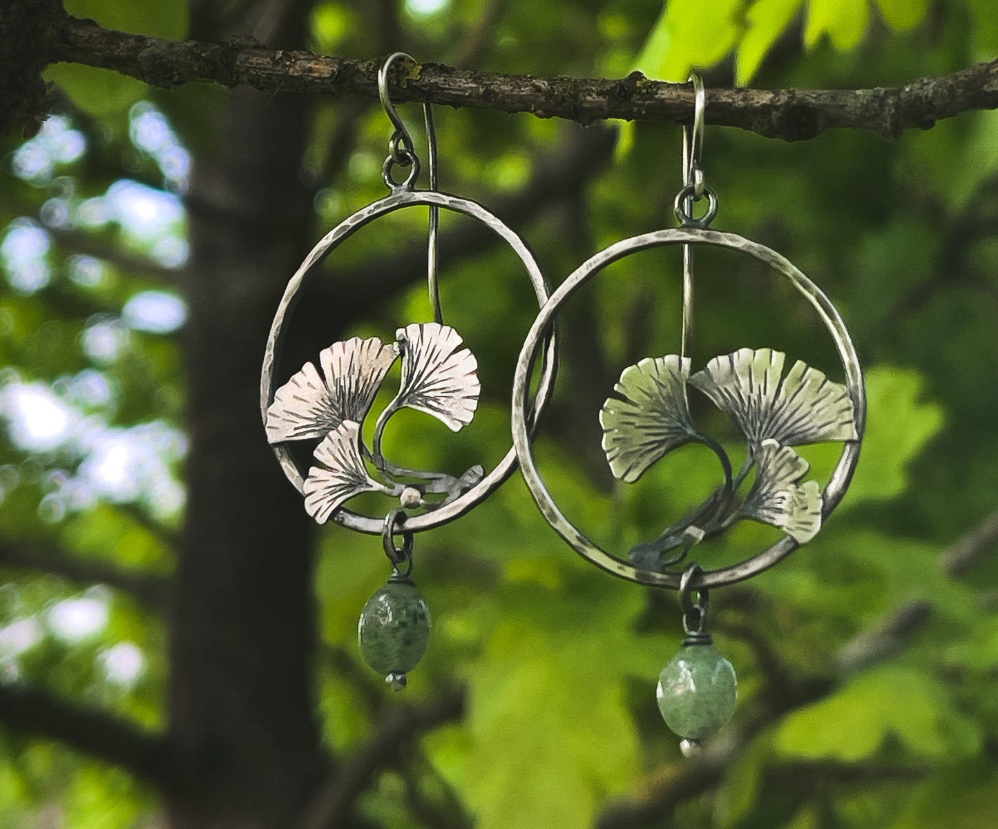 The Gingko Hoop Earrings