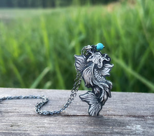 The Koi Fish & Turquoise Necklace No1