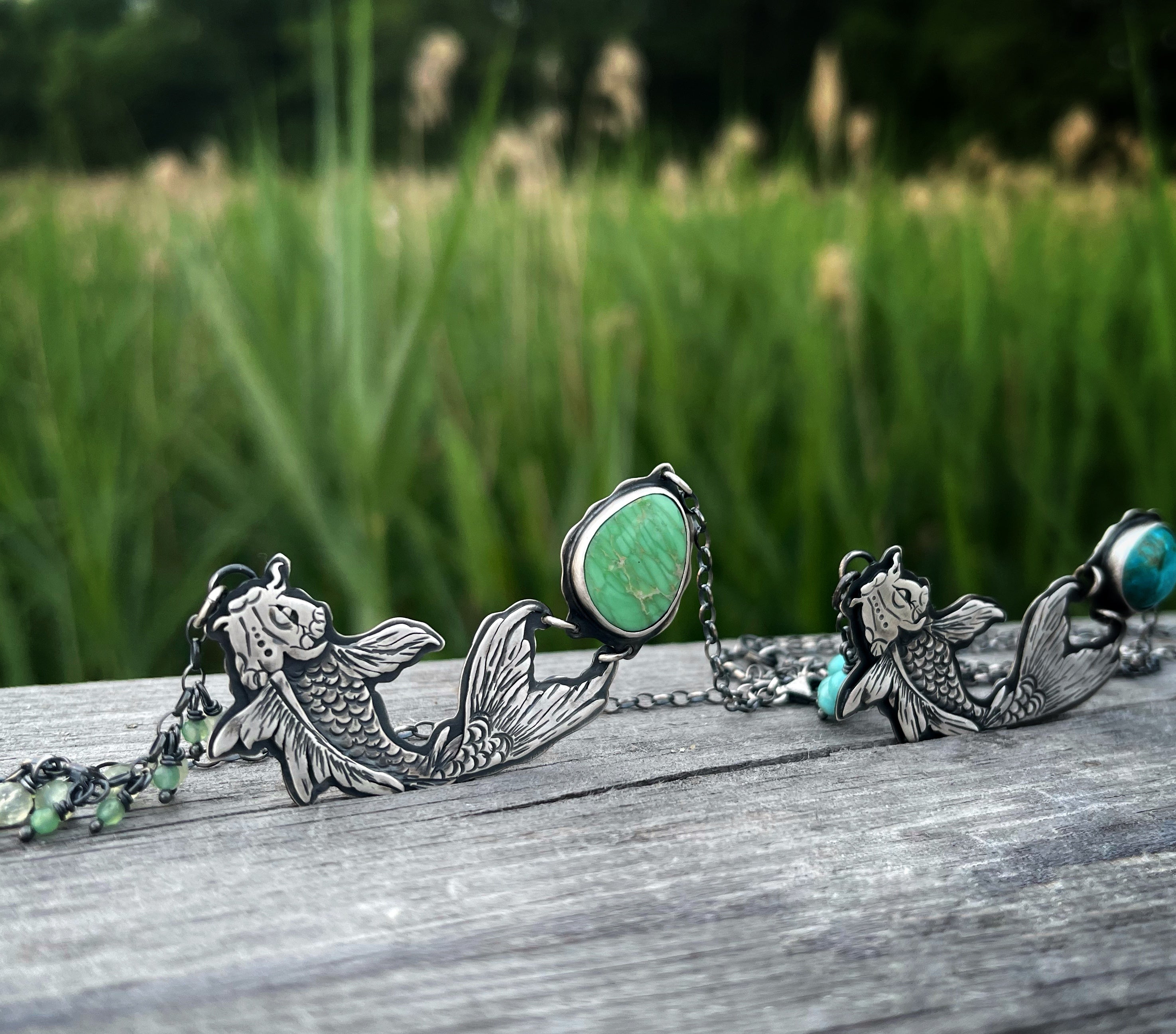 The Koi Fish & Variscite Necklace