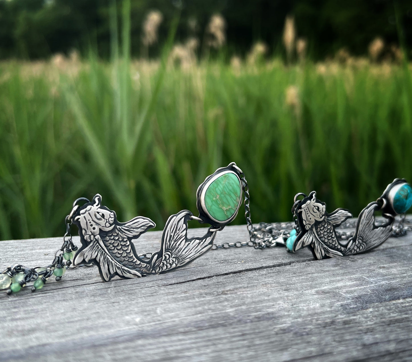 The Koi Fish & Variscite Necklace