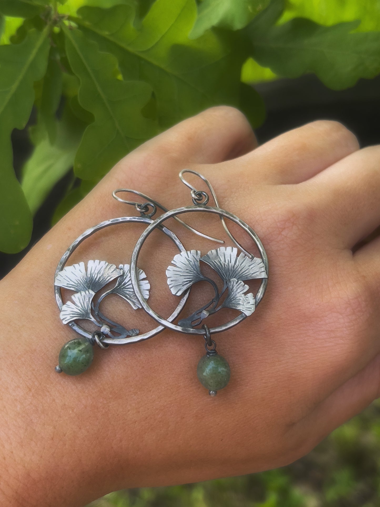 The Gingko Hoop Earrings