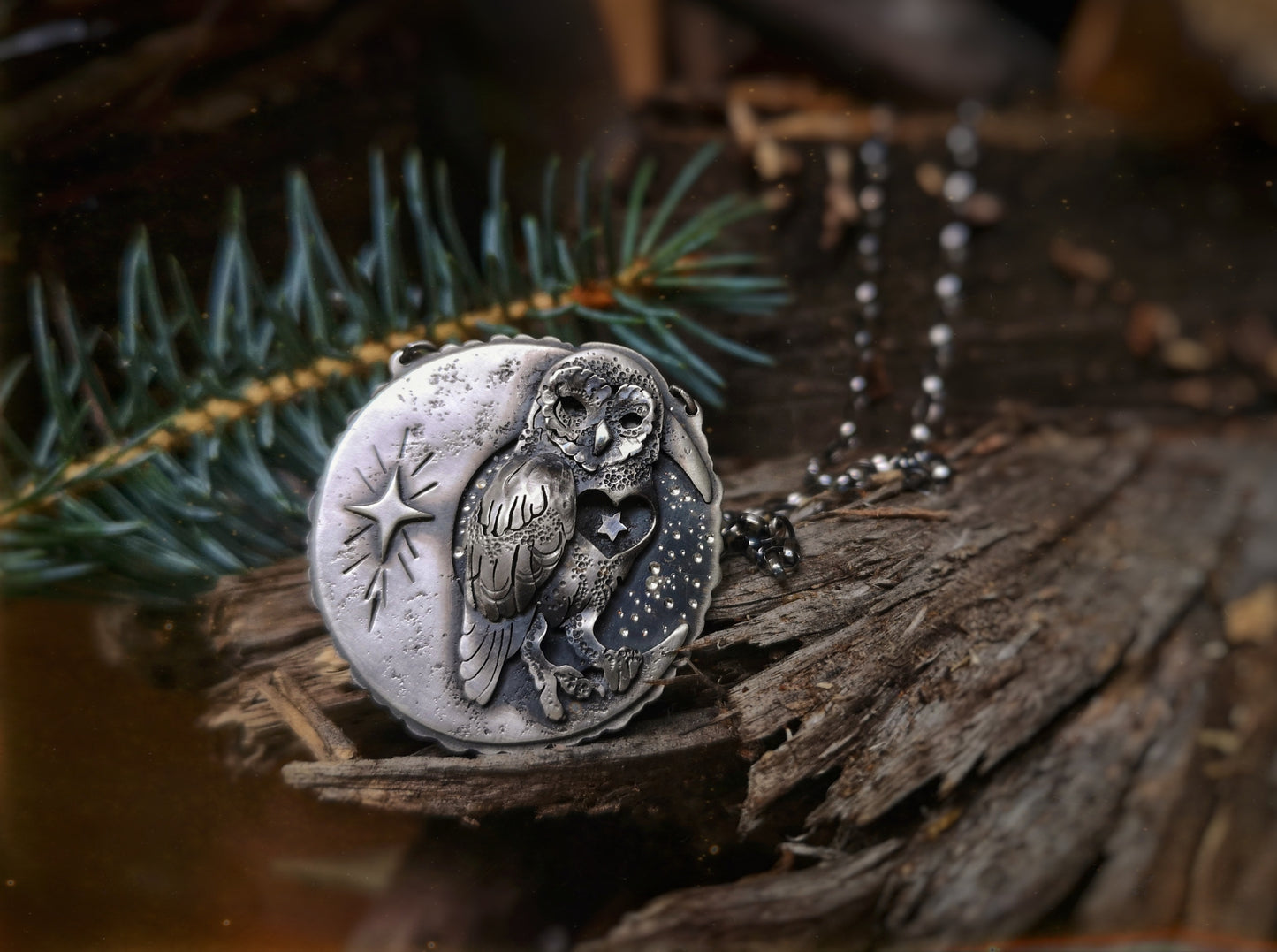 The Little Owl Necklace - Athene Noctua