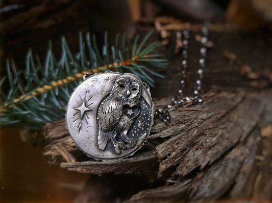 The Little Owl Necklace - Athene Noctua