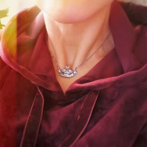 Metamorphosis Necklace - Moth Choker Necklace