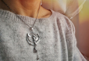The Wolf Necklace - Moss Amethyst
