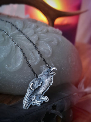 The Moon Raven Necklace
