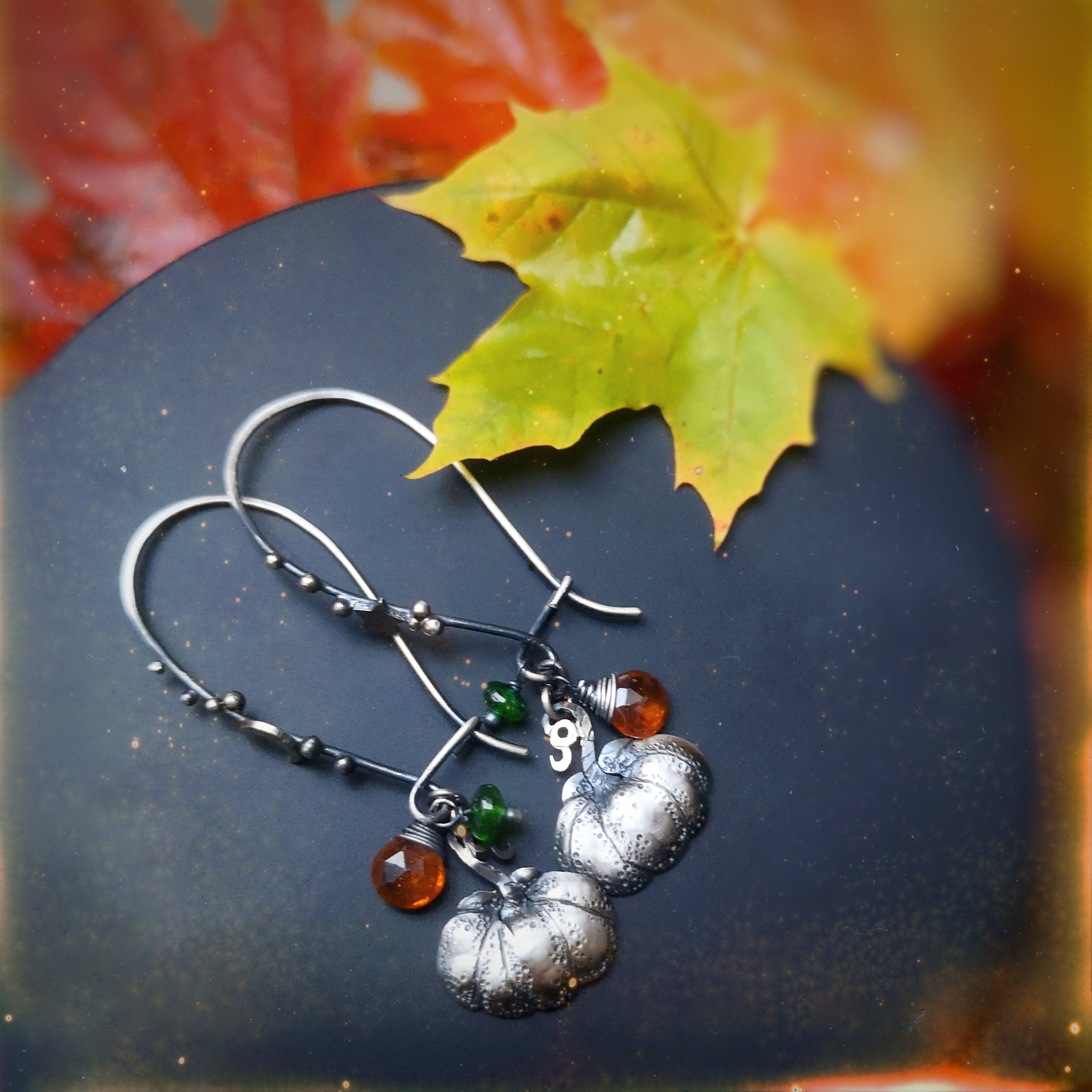 The Harvest Earrings - Pumpkin Earrings