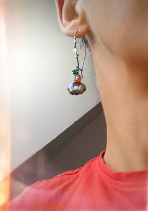 The Harvest Earrings - Pumpkin Earrings