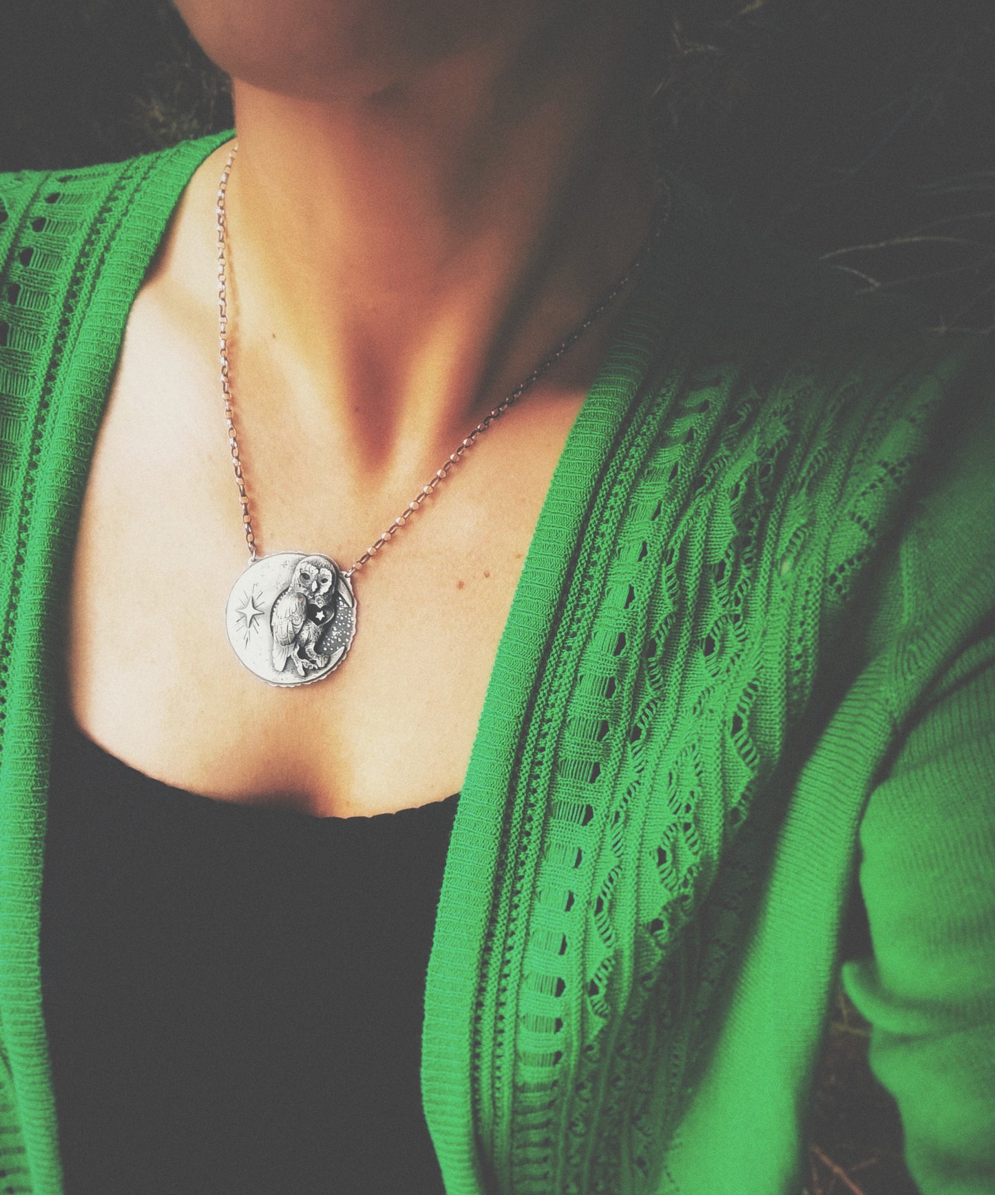 The Little Owl Necklace - Athene Noctua