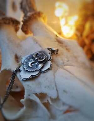 The Guardian of the Moon Necklace - Little Owl Necklace