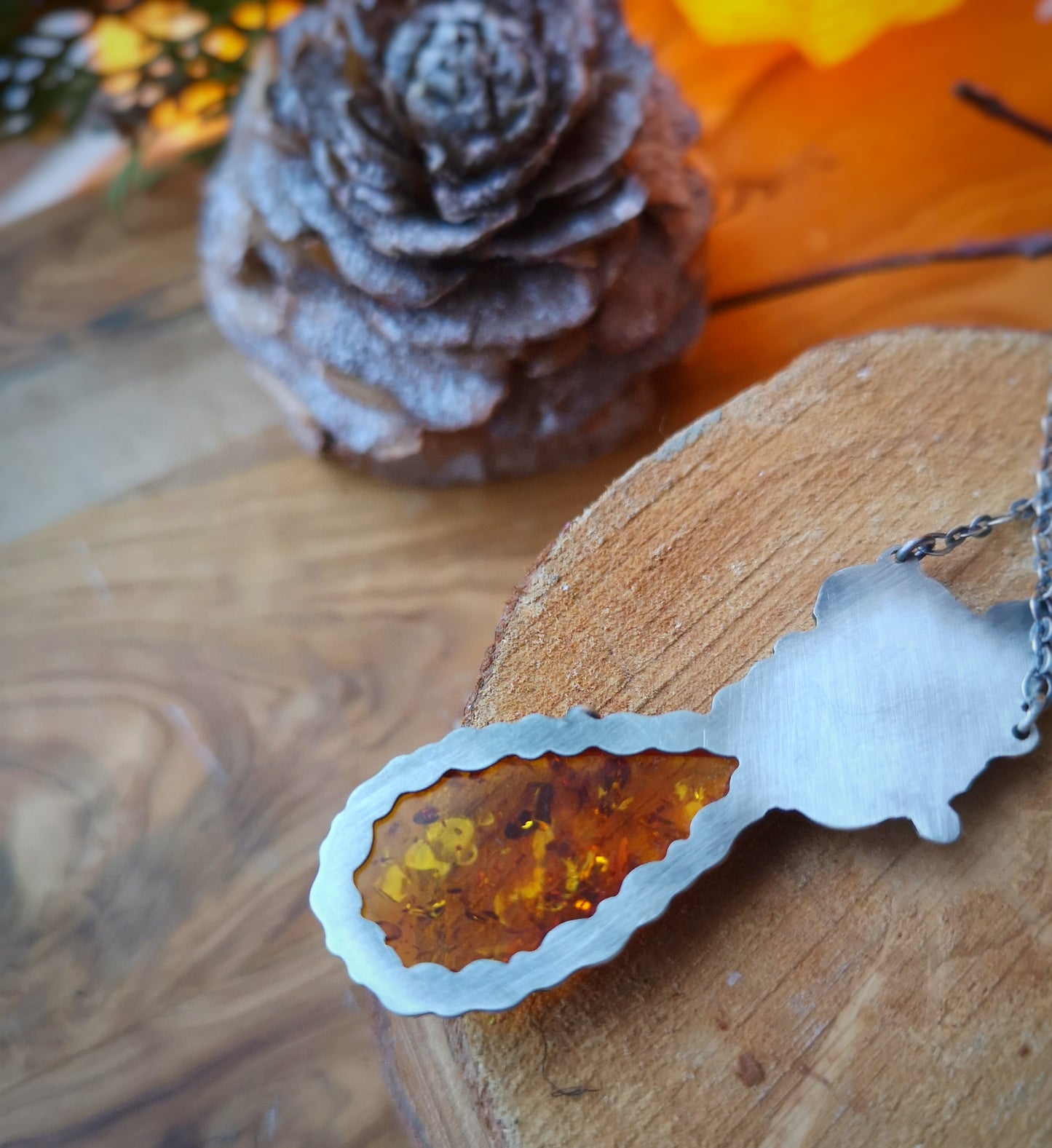 Inner Wisdom Necklace - Bumble Bee & Amber Necklace