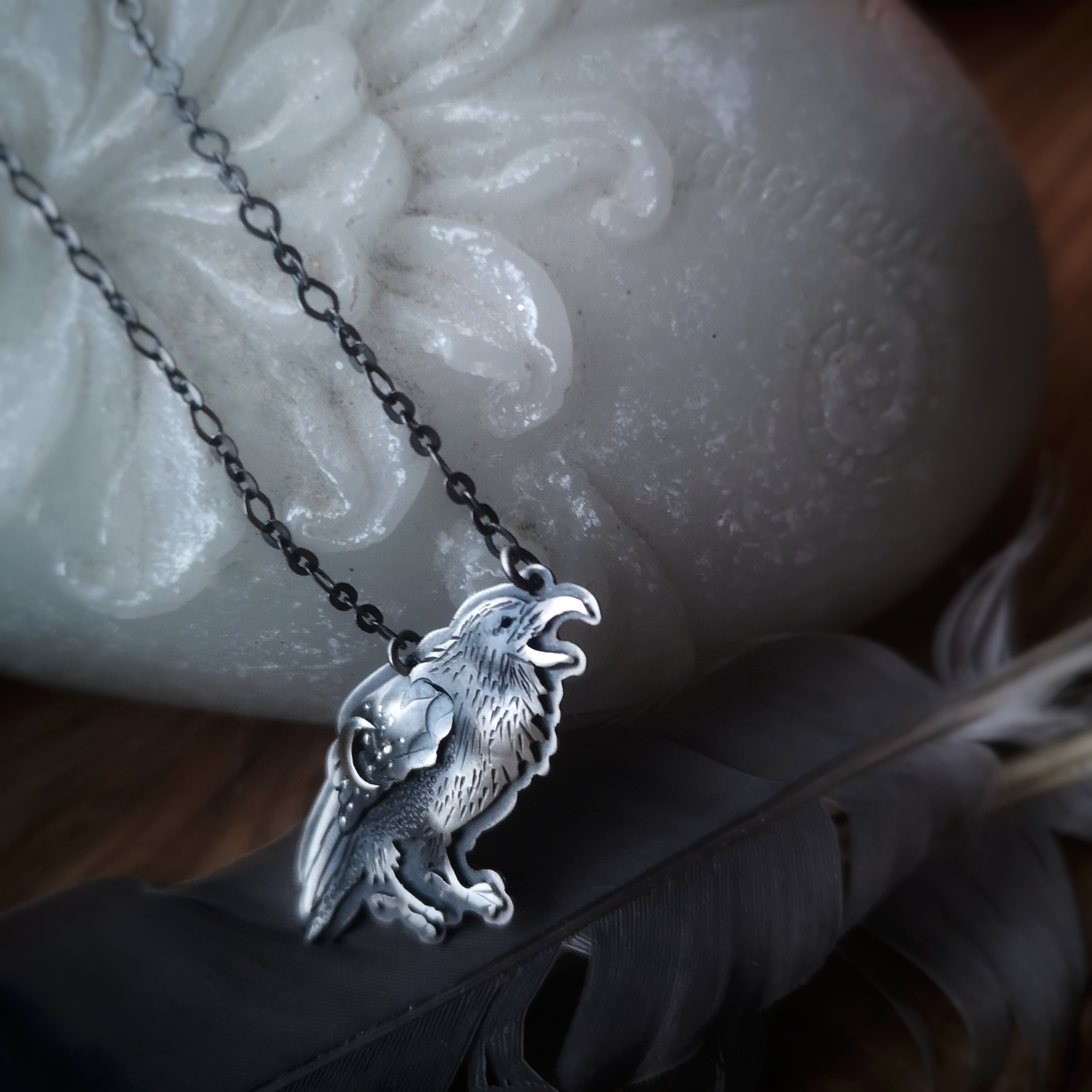 The Moon Raven Necklace