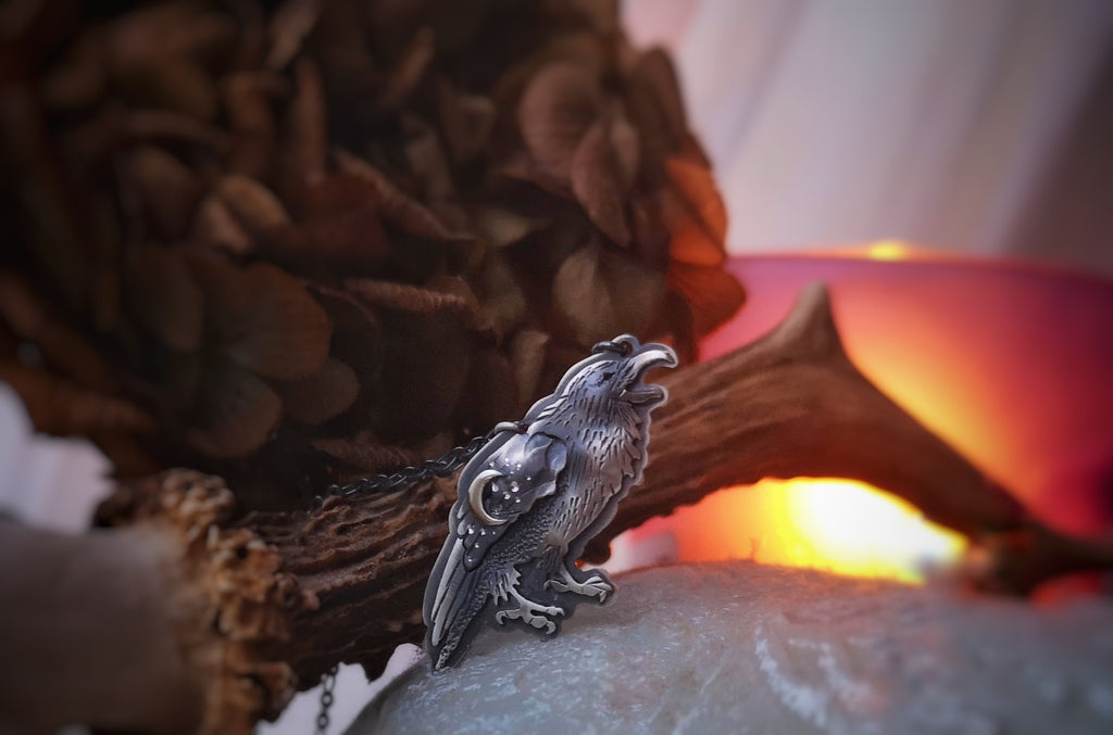 The Moon Raven Necklace